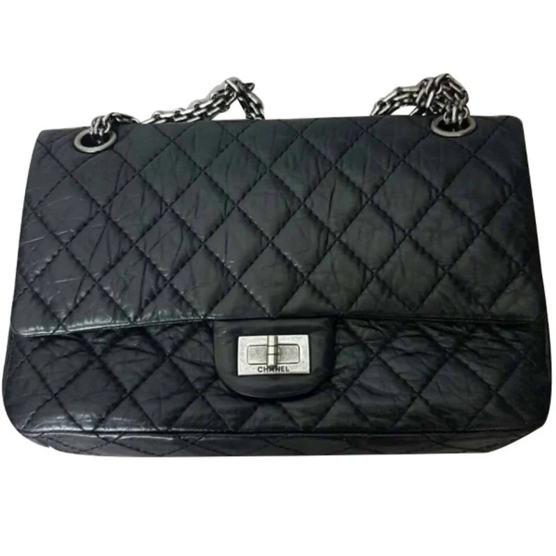 Chanel bags in luxury boutiques worldwideChanel 2.55 Aged Calfskin Handbag Black