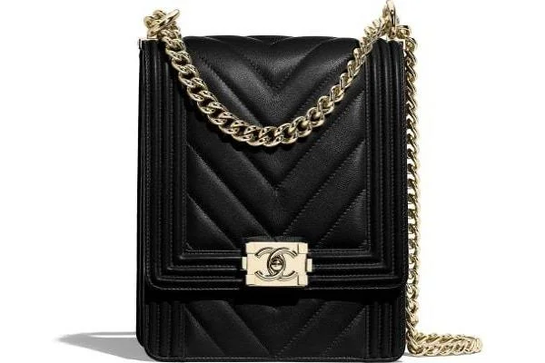 Chanel bags with adjustable chain strapsChanel Boy Handbag Black