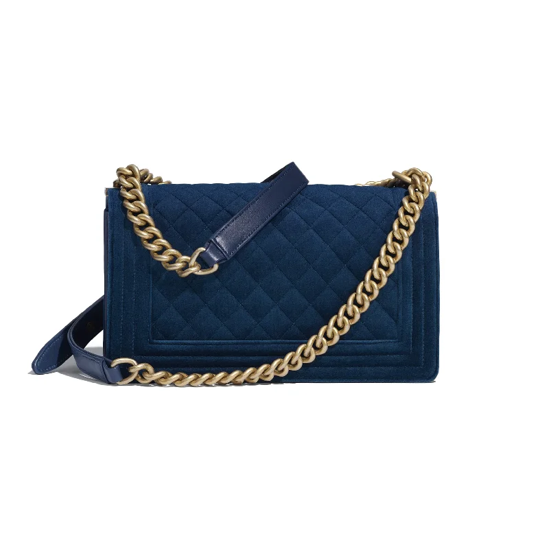 Chanel bags for a polished and professional appearanceChanel Boy Medium Handbag Blue