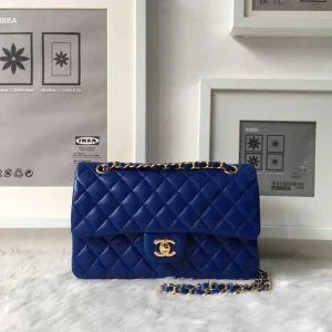 Chanel bags available in bold colors and patternsChanel Classic Clutch With Chain – CWC Lambskin Blue Silver-Toned