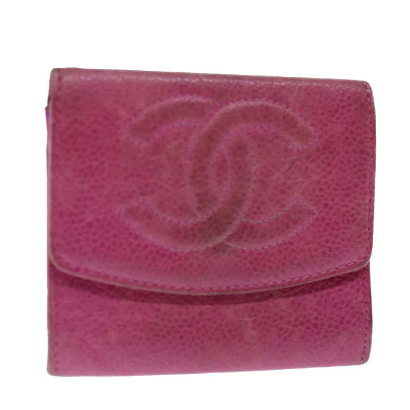 Chanel bags for a polished and professional appearanceCHANEL COCO Mark Coin Purse Caviar Skin Pink CC  ar11706