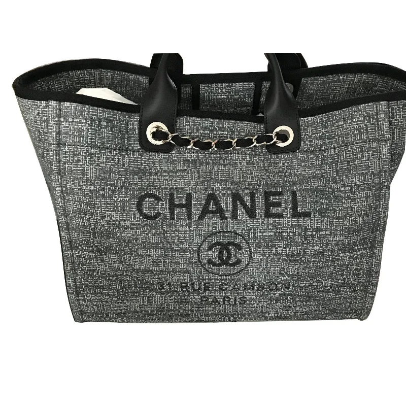 Chanel bags for women who love timeless fashionChanel Deauville Fabric Tote Dark Gray