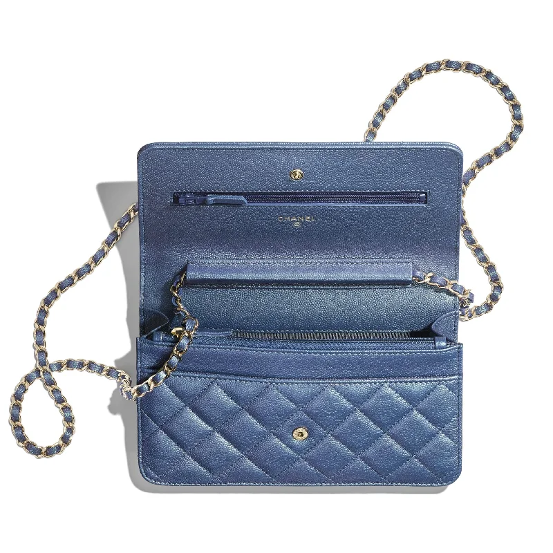 Chanel bags with classic and elegant designsChanel Le Boy Wallet On Chain – WOC Dark Blue Caviar Gold-Toned