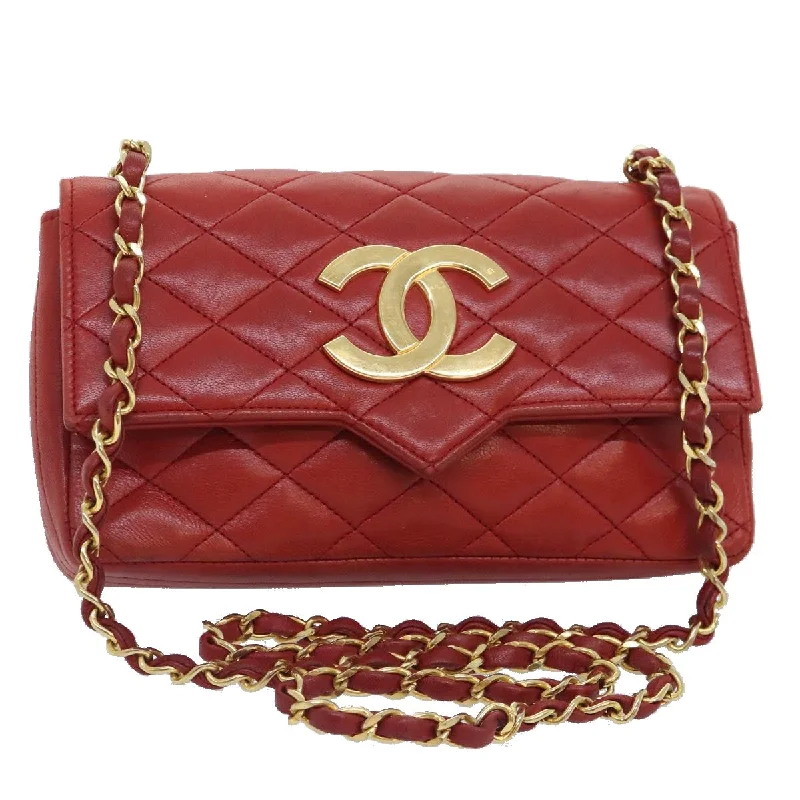 Chanel bags in luxury boutiques worldwideCHANEL Matelasse Big COCO Mark Chain Bag Lamb Skin Red Gold CC  yk15196