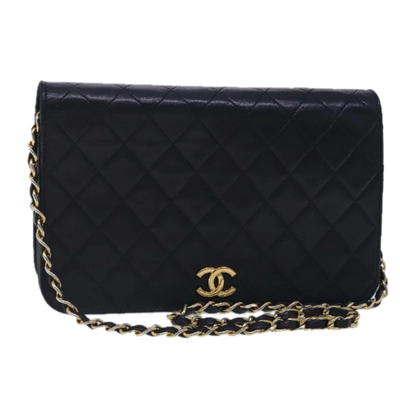 Chanel New Arrival Handbag with Gold HardwareCHANEL Matelasse Chain Shoulder Bag Lamb Skin Black Gold CC  ar12621