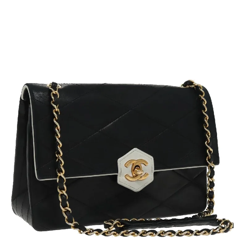 Chanel bags that pair perfectly with any outfitCHANEL Matelasse Chain Shoulder Bag Lamb Skin Black Gold white CC  yk15737