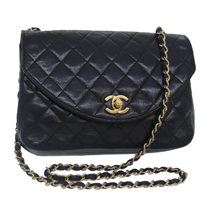 Chanel bags with the perfect balance of luxury and functionalityCHANEL Matelasse Turn Lock Chain Bag Lamb Skin Black Gold CC  yk14979