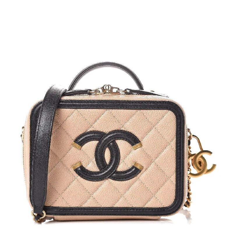 Chanel Small Crossbody Bag for TravelChanel Medium Vanity Case Beige