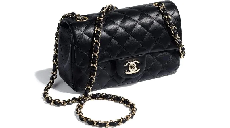 Chanel bags with chain and leather strap combinationsChanel Mini Flap Bag Black