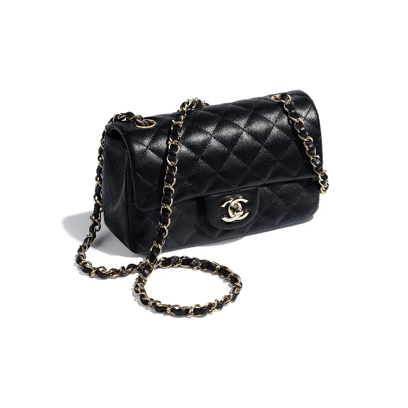 Chanel Handbag with Adjustable Strap for ComfortChanel Mini Flap Bag Black