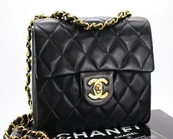 Chanel Vintage Inspired Handbag for Retro LoversChanel Mini Flap Bag Black Lambskin Gold Hardware