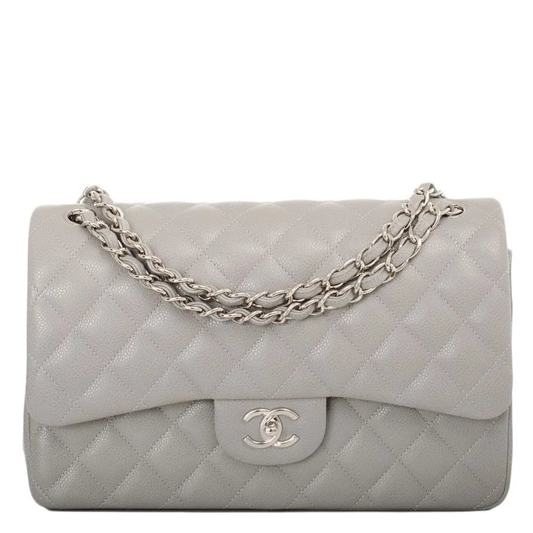 Chanel bags sale 2025Chanel Mini Flap Bag Light Grey Lambskin Silver Hardware