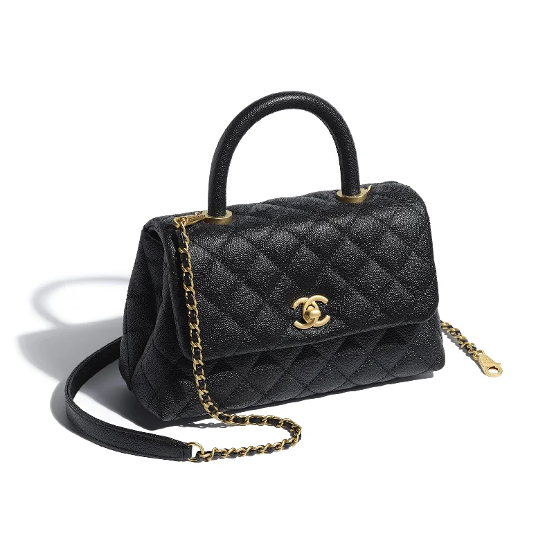 Chanel Small Crossbody Bag for TravelChanel Small Flap Bag With Top Handle Black