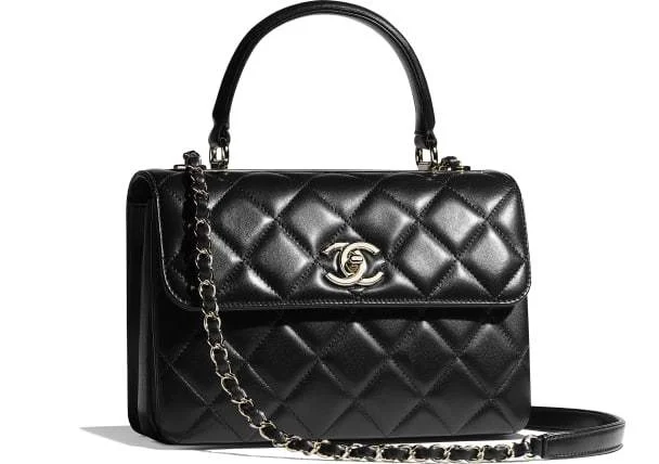 Chanel Black Handbag for Business MeetingsChanel Small Flap Bag With Top Handle Black-Ruthenium