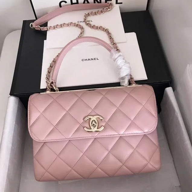 Chanel Chain Strap Handbag for Everyday UseChanel Small Flap Bag With Top Handle Pink